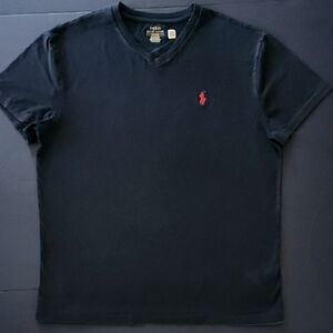 Polo by Ralph Lauren Men's Black V-neck T-Shirt